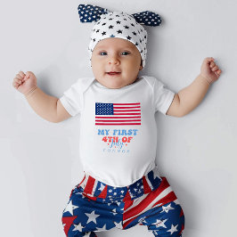 Min första 4 juli Patriotic Stars och stripes T Shirt