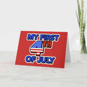 Min första 4th av den patriotiska Juli babyen Kort
