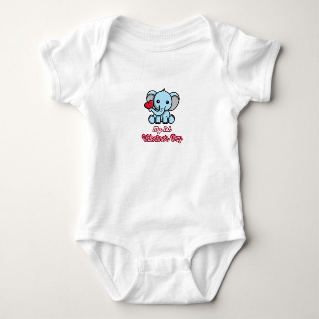 Min första Alla hjärtans dag Valentine T Shirt (Framsida)