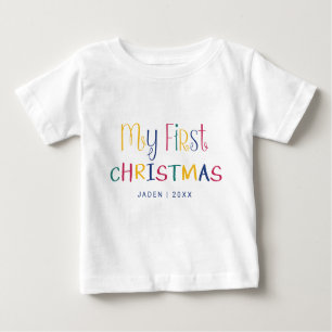 Min första Anpassningsbar i jul, Baby Helgdag Colo T Shirt