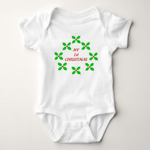 Min första Anpassningsbar i jul Holly Baby T Shirt