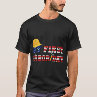 Min första arbetsdag, Lycklig-arbetsdagen, Distres T Shirt