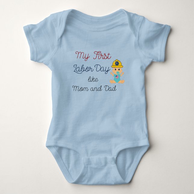 Min första arbetsdag som Mamma och Pappa T Shirt (Framsida)