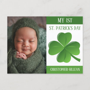 Min första Baby-fotoshamrocks Holi St patrick's da Helg Vykort