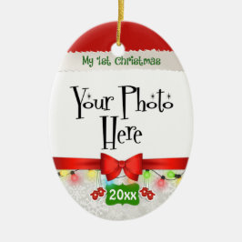 Min första beställnings- jul julgransprydnad keramik