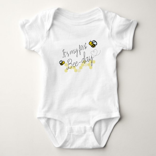Min första bidag första födelsedagen t shirt (Framsida)