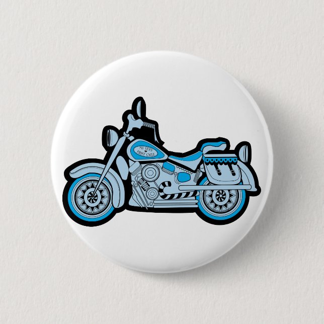 Min första blåttmotorcykel knapp (Framsida)