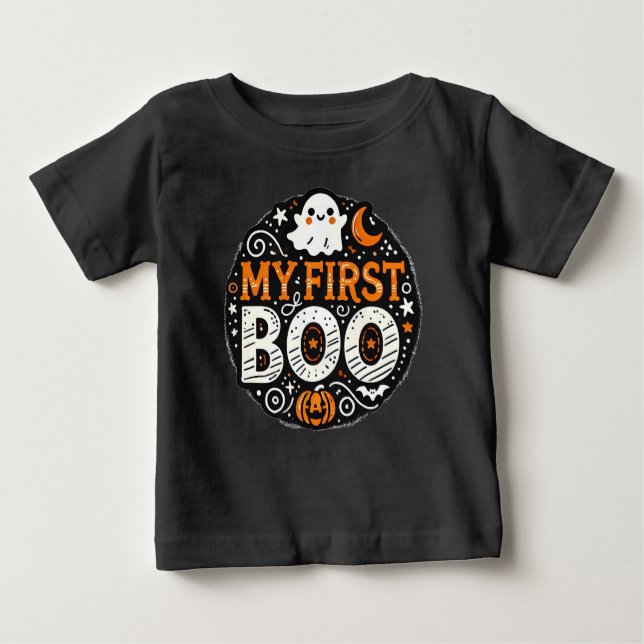 Min första Boo Baby Halloween T-Shirt (Framsida)