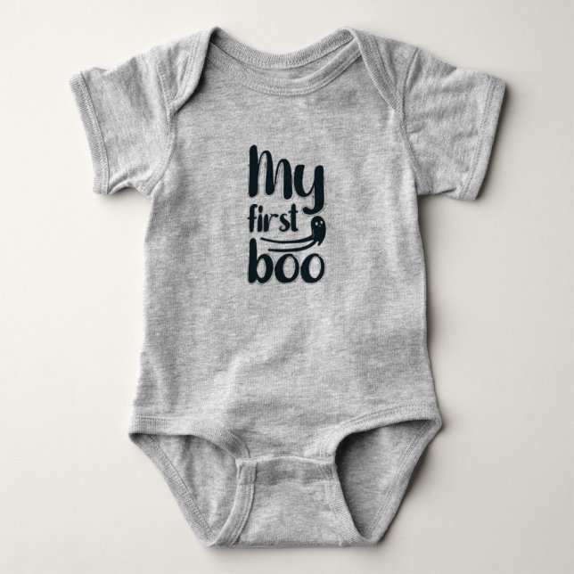 Min första Boo Baby Onesie - Söt T Shirt (Framsida)