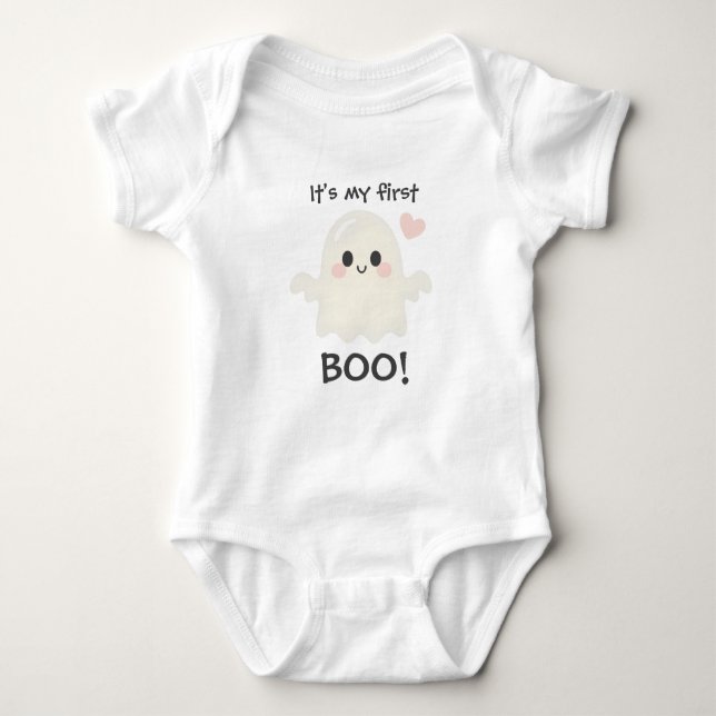 Min första Boo Cute Halloween Ghost T Shirt (Framsida)