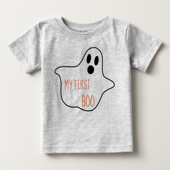 Min första Boo Halloween-design T Shirt (Framsida)