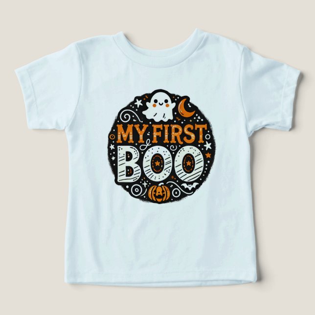 Min första Boo Halloween T Shirt (Design Framsida)