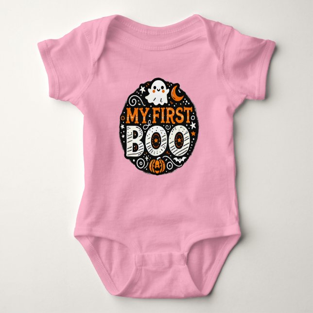 Min första Boo Halloween T Shirt (Framsida)