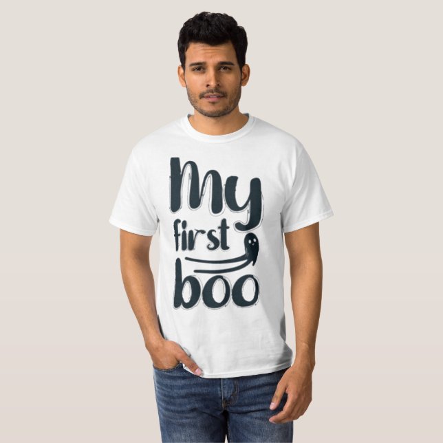 Min första buse herr Halloween T-shirt - Roligt sp (Hel framsida)