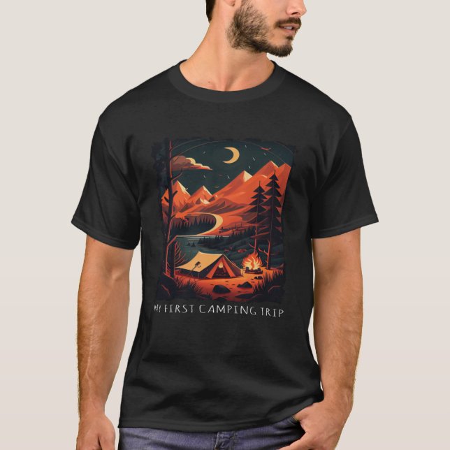 Min första camping i Resa T Shirt (Framsida)