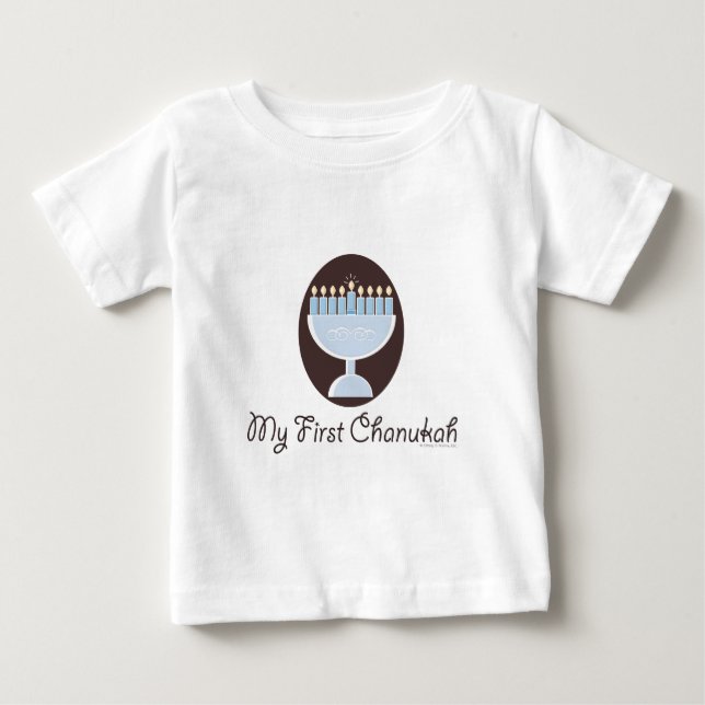 Min första Chanukah Hanukkah begynna T skjorta T Shirt (Framsida)