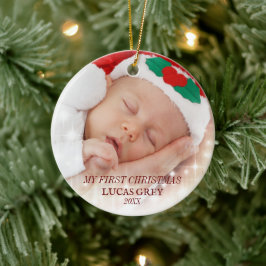 MIN FÖRSTA CHRISTMAS CUTE CERAMIC ORNAIC JULGRANSPRYDNAD KERAMIK