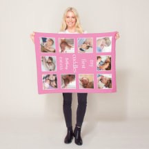 Min första Cuddles Namn 10 Foton Nyfödd Rosa