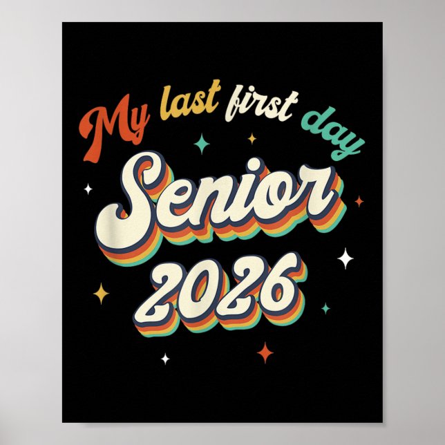 Min första dag, 2026 Back to school Vinta Poster (Framsidan)