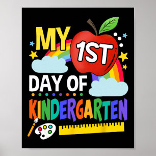 Min första dag av Kindergarten-Roligten Färgfullt Poster