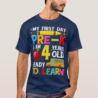 Min första dag av PreK Funny Back to school Girls  T Shirt