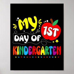 Min första dag för Kindergarten Lärare Kids första Poster