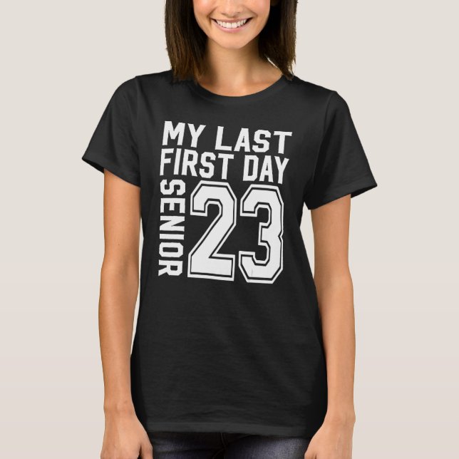 Min första dag, högre 2023 Back to school T Shirt (Framsida)