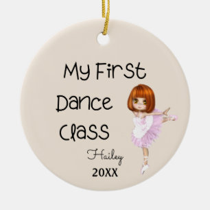 Min första dansklass-ornament julgransprydnad keramik