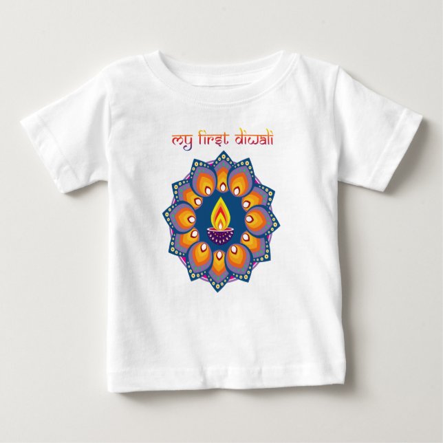 Min första Diwali T Shirt (Framsida)