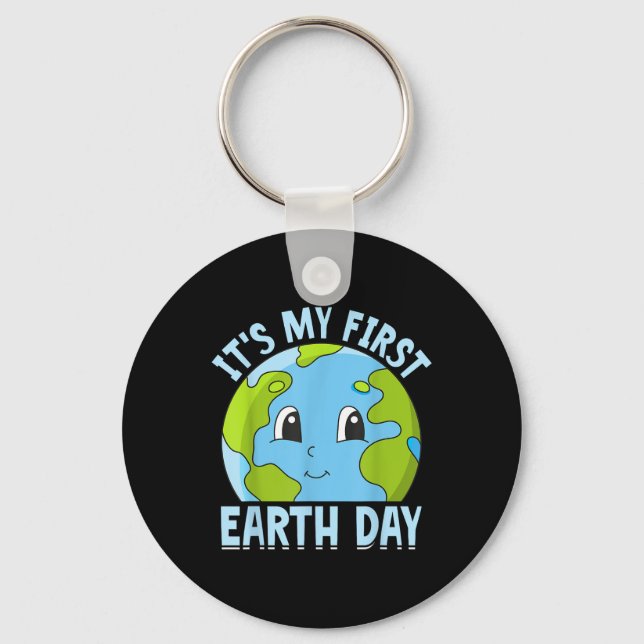 Min första Earth Day söta miljöskydd Nyckelring (Framsida)