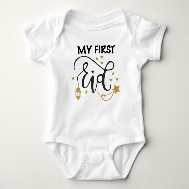 Min första Eid Baby Kostym T Shirt (Framsida)