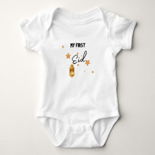 Min första Eid Ramadan Måne Islam Baby Bodykostym T Shirt