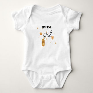 Min första Eid Ramadan Måne Islam Baby Bodykostym T Shirt