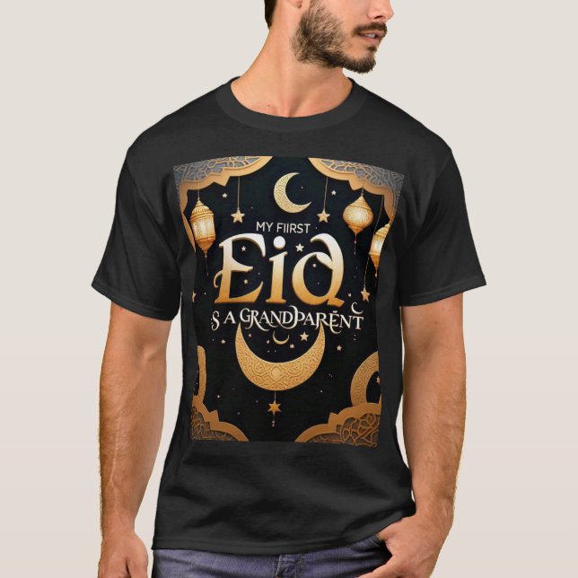 Min första Eid som farförälder Manar Tshirt T Shirt (Framsida)