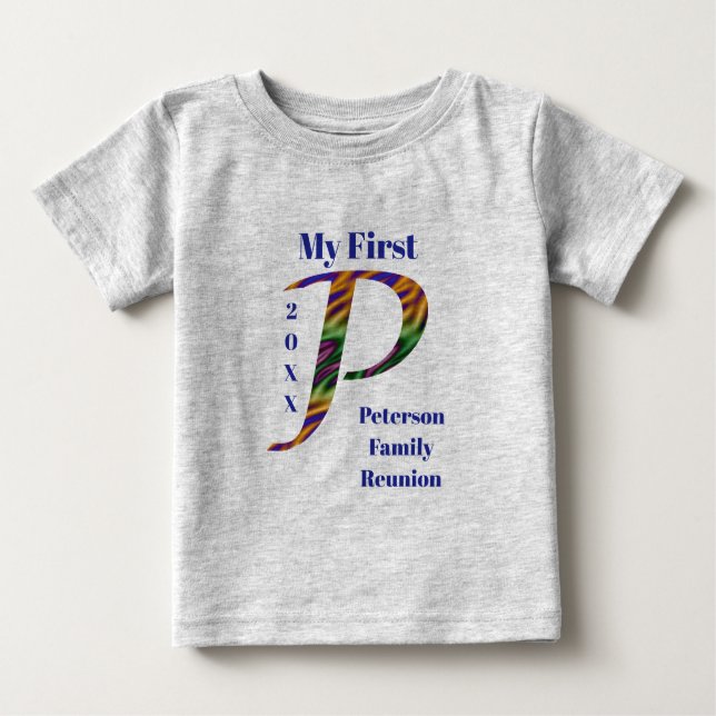 Min första familj, återförening Keepsaké Brev P Mo T Shirt (Framsida)