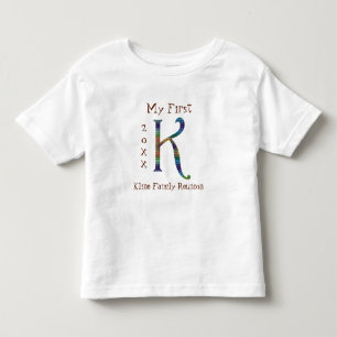 Min första familj Reunion Colorful Brev K Monogram T Shirt