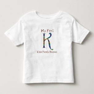 Min första familj Reunion Colorful Brev K Monogram T Shirt