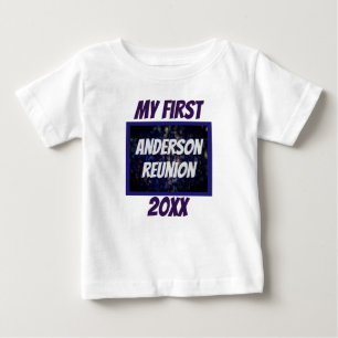Min första familj Reunion Navy Blue Keepsaké T Shirt
