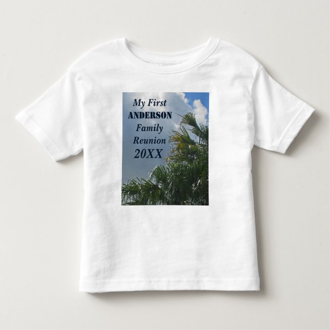 Min första familjeåterförening Handflatan Träd Bea T Shirt (Framsida)