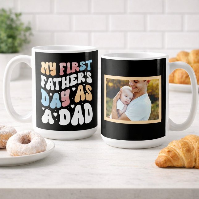 Min första fars dag-fotografi kaffemugg (Skapare uppladdad)