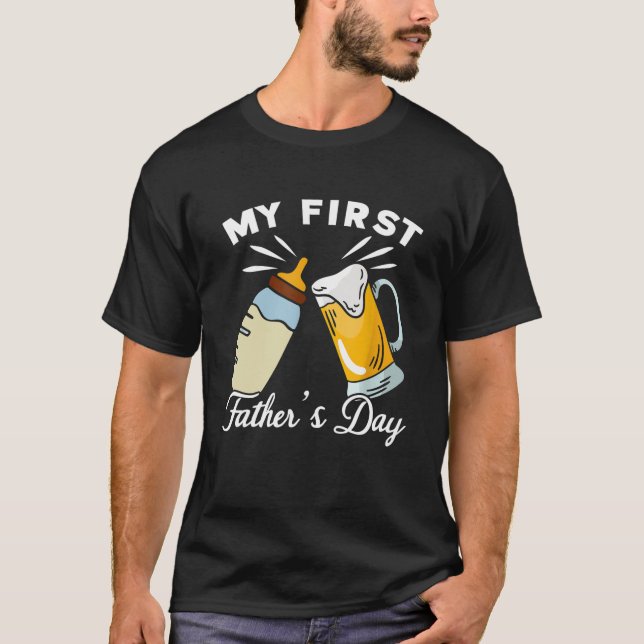 Min första Fars dag Funny Pappa T Shirt (Framsida)