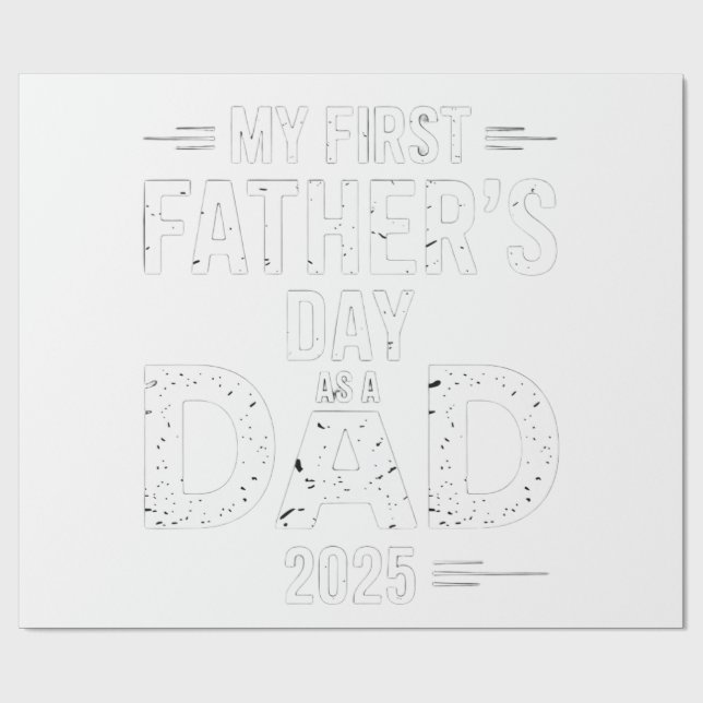 Min första Fars dag som Pappa 2025 Presentpapper (Platt)