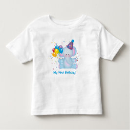 Min första födelsedag Baby Elephant Baby T-Shirt