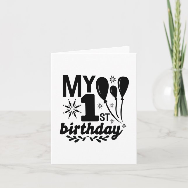 Min första födelsedag! Baby!! Inbjudan (Framsida)