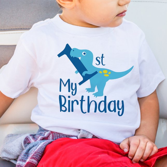 Min första födelsedag Dinosaur T-Shirt (Skapare uppladdad)