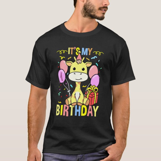 Min första födelsedag Giraffe T Shirt (Framsida)