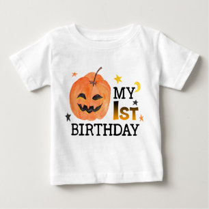 Min första födelsedag Pumpkin Halloween-höst T Shirt