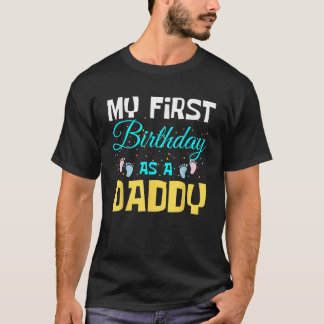 Min första födelsedag som pappa Lycklig Far Da T Shirt