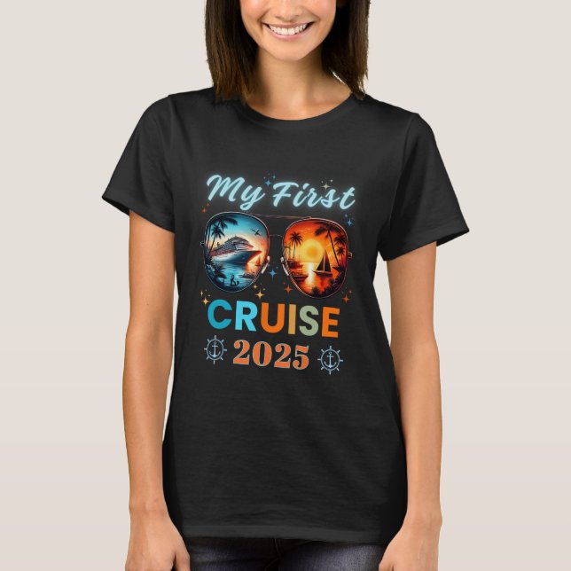 Min första Frakt Cruise Vacation 2025 Family Resa  T Shirt (Framsida)
