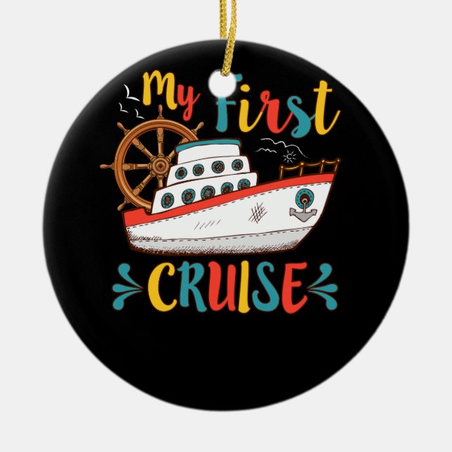 Min första Frakt för kryssningsförskjutning av Res Julgransprydnad Keramik (Framsidan)